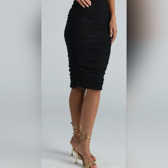 High-Rise Mesh Midi Skirt - Picture 5 of 5